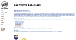Desktop Screenshot of labtesteddatabases.com